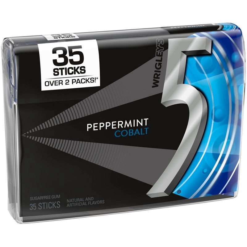 slide 7 of 8, 5 Gum Wrigley's 5 Peppermint Cobalt Sugarfree Gum - 35ct, 35 ct