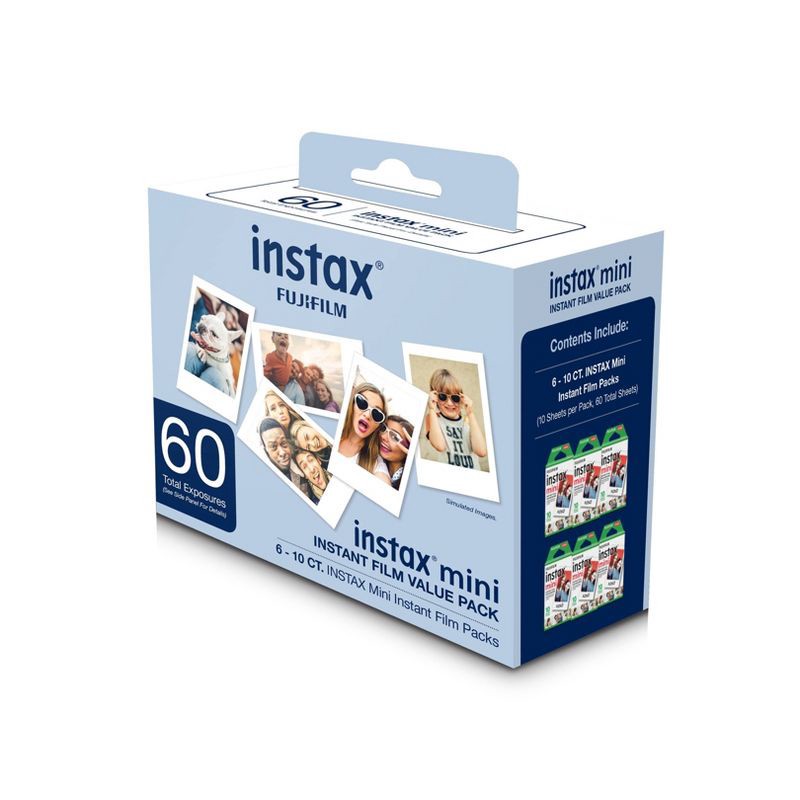 slide 2 of 3, Fujifilm INSTAX MINI Instant Film Value Pack - 60ct, 60 ct