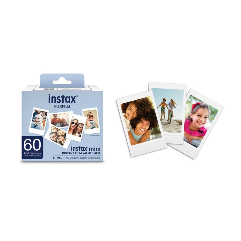 slide 3 of 3, Fujifilm INSTAX MINI Instant Film Value Pack - 60ct, 60 ct