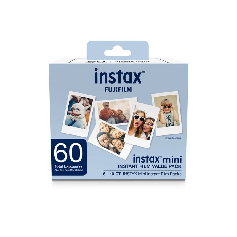 slide 1 of 3, Fujifilm INSTAX MINI Instant Film Value Pack - 60ct, 60 ct