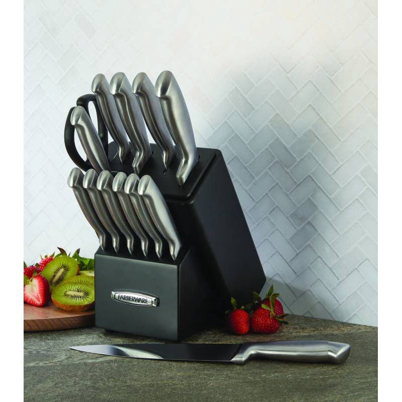 slide 6 of 12, Farberware Edgekeeper 13 Piece Self Sharpening StainlessSteel Hollow Handle Knife Block Set, 13 ct