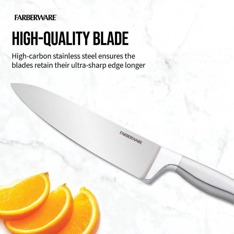 slide 8 of 12, Farberware Edgekeeper 13 Piece Self Sharpening StainlessSteel Hollow Handle Knife Block Set, 13 ct