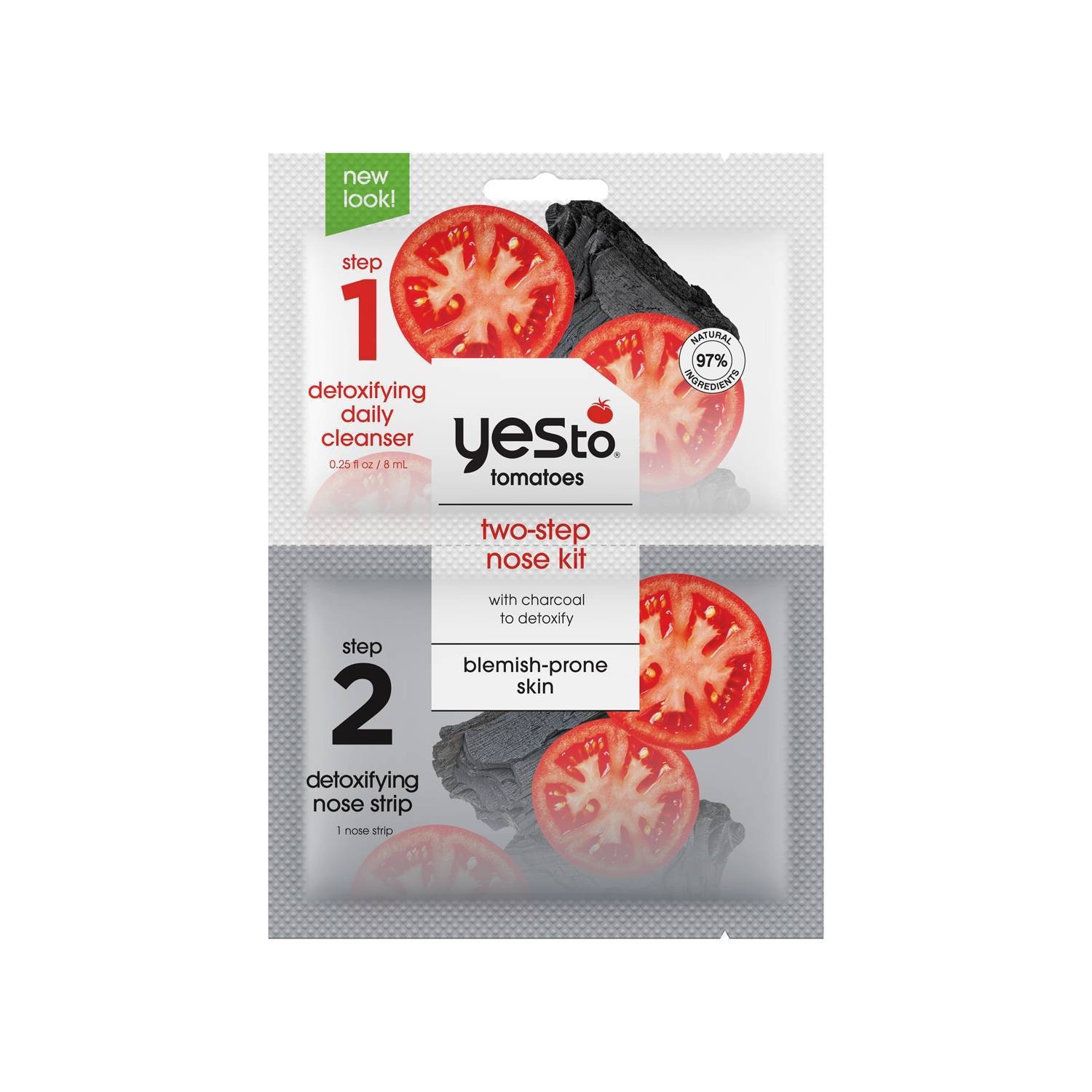 slide 1 of 6, Yes To Tomatoes 2-Step Single Use Nose Kit Buh-Bye Blackheads! - 0.25 fl oz, 0.25 fl oz