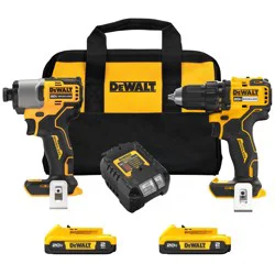 DEWALT 20V MAX 2-Tool Brushless Power Tool Combo Kit with Soft Case (2-Batteries and Charger Included)