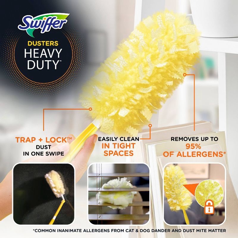 slide 9 of 15, Swiffer Duster Multi-Surface Heavy Duty Refills - Unscented - 11ct, 11 ct