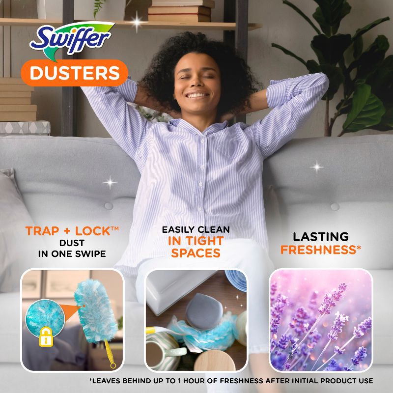 slide 2 of 9, Swiffer Dusters Multi-Surface Refills - Lavender Scent - 18ct, 18 ct