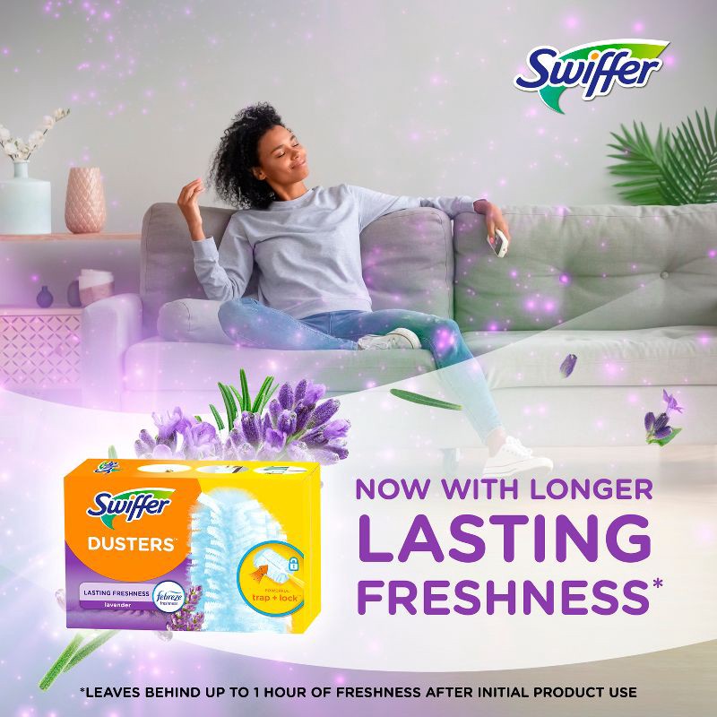 slide 3 of 9, Swiffer Dusters Multi-Surface Refills - Lavender Scent - 18ct, 18 ct