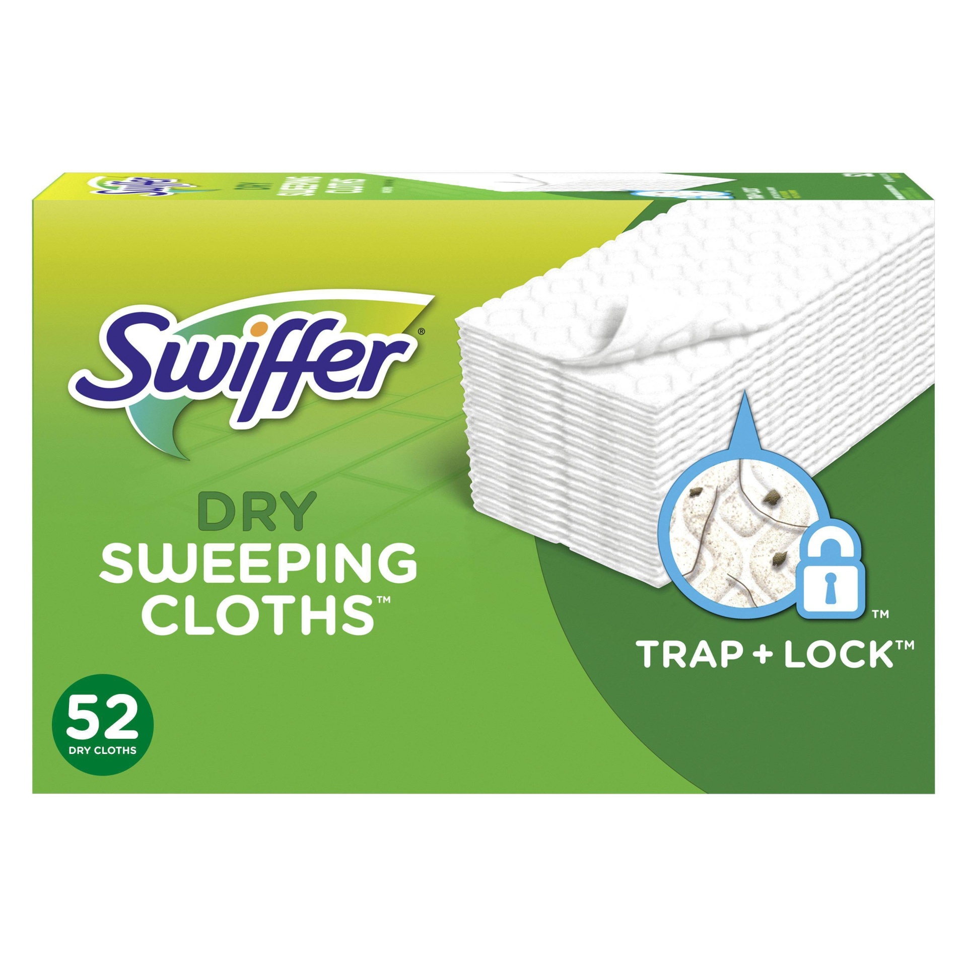 slide 1 of 10, Swiffer Sweeper Dry Sweeping Pad, Multi Surface Refills for Dusters Floor Mop - 52ct, 52 ct
