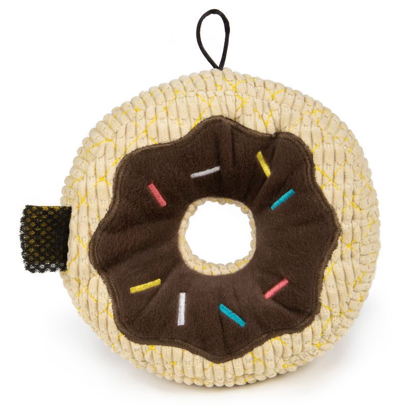 slide 6 of 6, TrustyPup Chocolate Donut Durable Plush Dog Toy, 1 ct