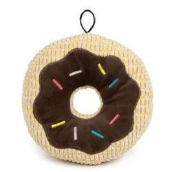 TrustyPup Chocolate Donut Durable Plush Dog Toy