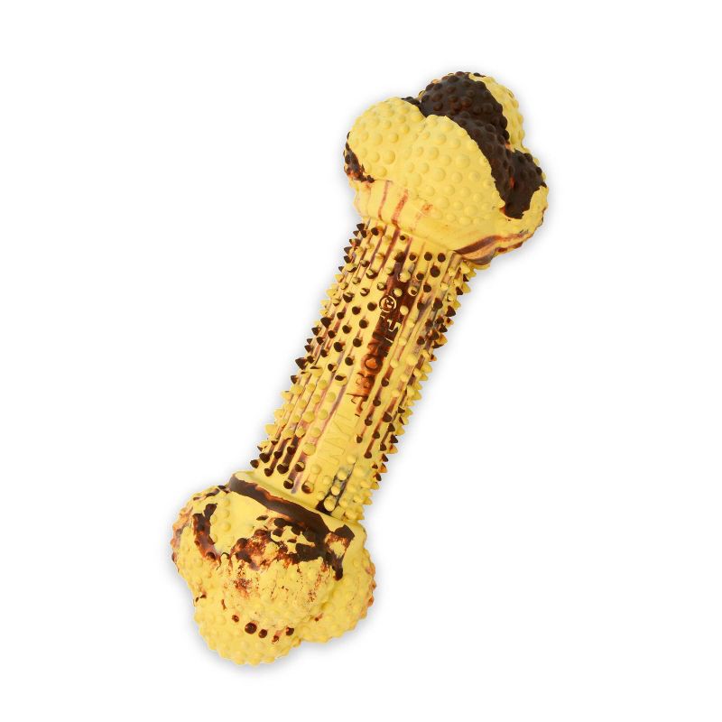 slide 2 of 5, Nylabone Steak and Potatoes Flavored Rubber Duel Action Dog Chew Toy - L, 1 ct
