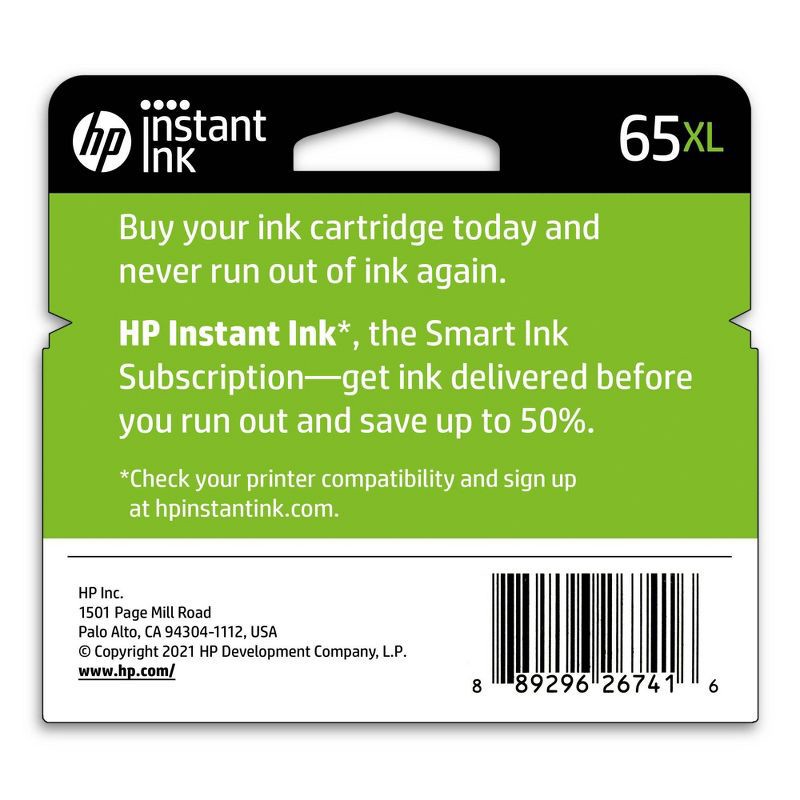 slide 4 of 16, HP Inc. HP 65XL Original Single Ink Cartridge - Black (HEWN9K04AN), 1 ct