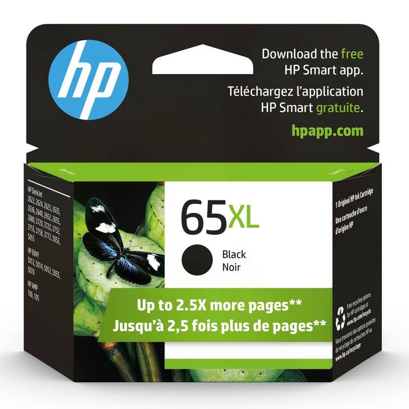 slide 1 of 6, HP Inc. HP 65XL Original Single Ink Cartridge - Black (HEWN9K04AN), 1 ct