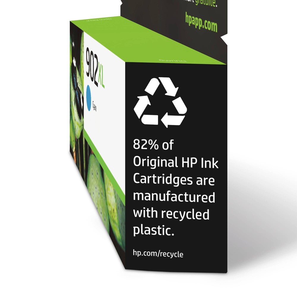 slide 5 of 6, HP Inc. HP 902XL High Yield Original Single Ink Cartridge - Cyan (HEWT6M02AN), 1 ct
