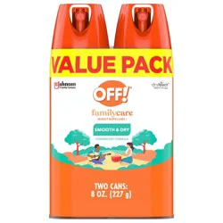 OFF! FamilyCare Bug Spray & Mosquito Repellent Smooth & Dry – 2ct/4oz each