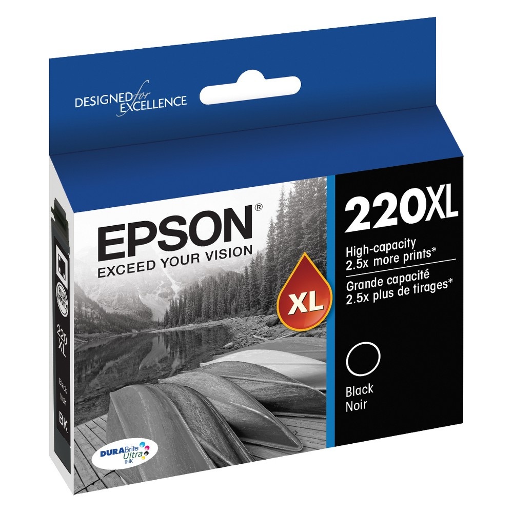 slide 2 of 5, Epson 220XL Single Ink Cartridge - Black (T220XL120-CP), 1 ct