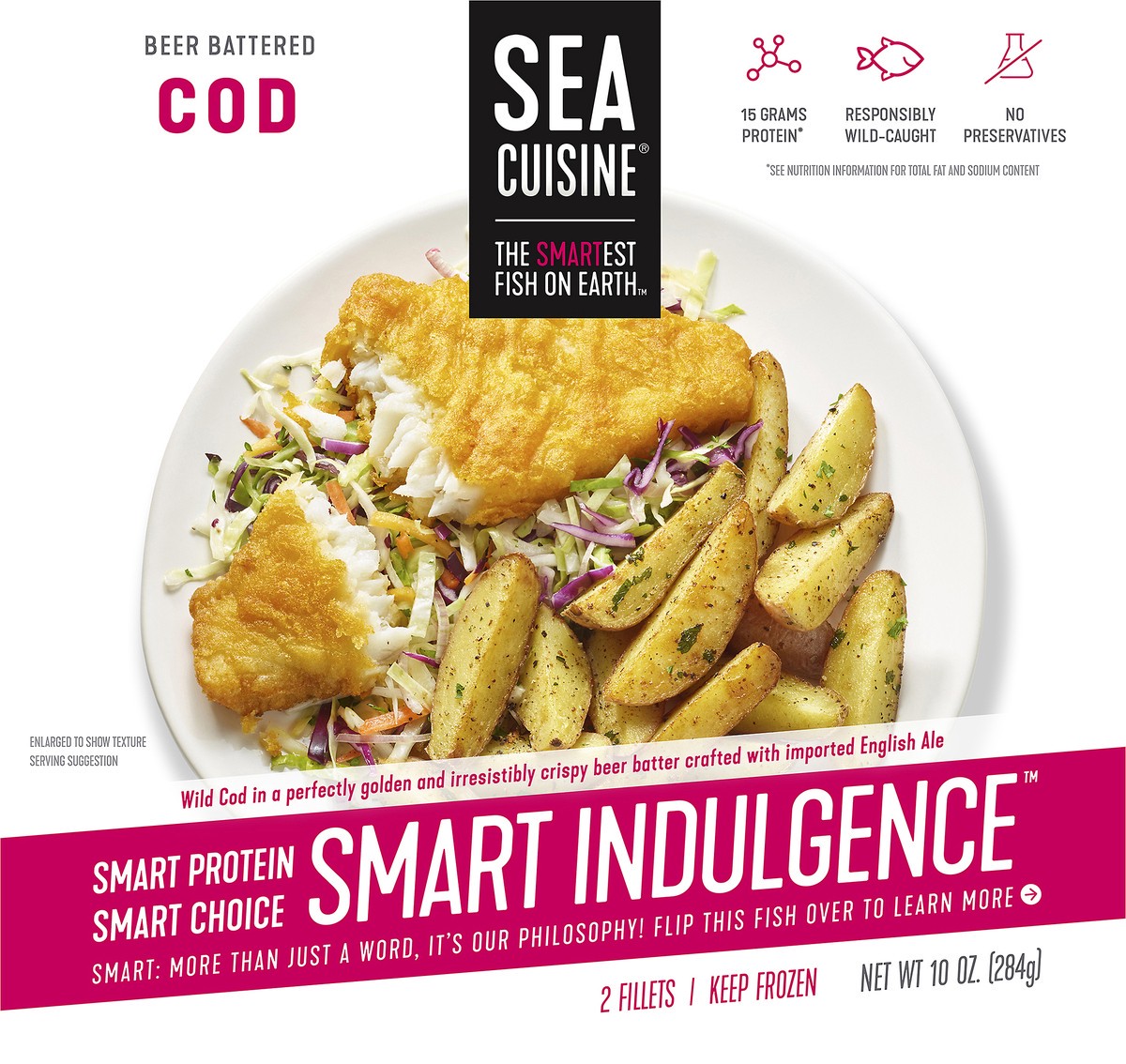 slide 3 of 11, Sea Cuisine Smart Indulgence Beer Batter Cod Fillets 2 ea, 10 oz