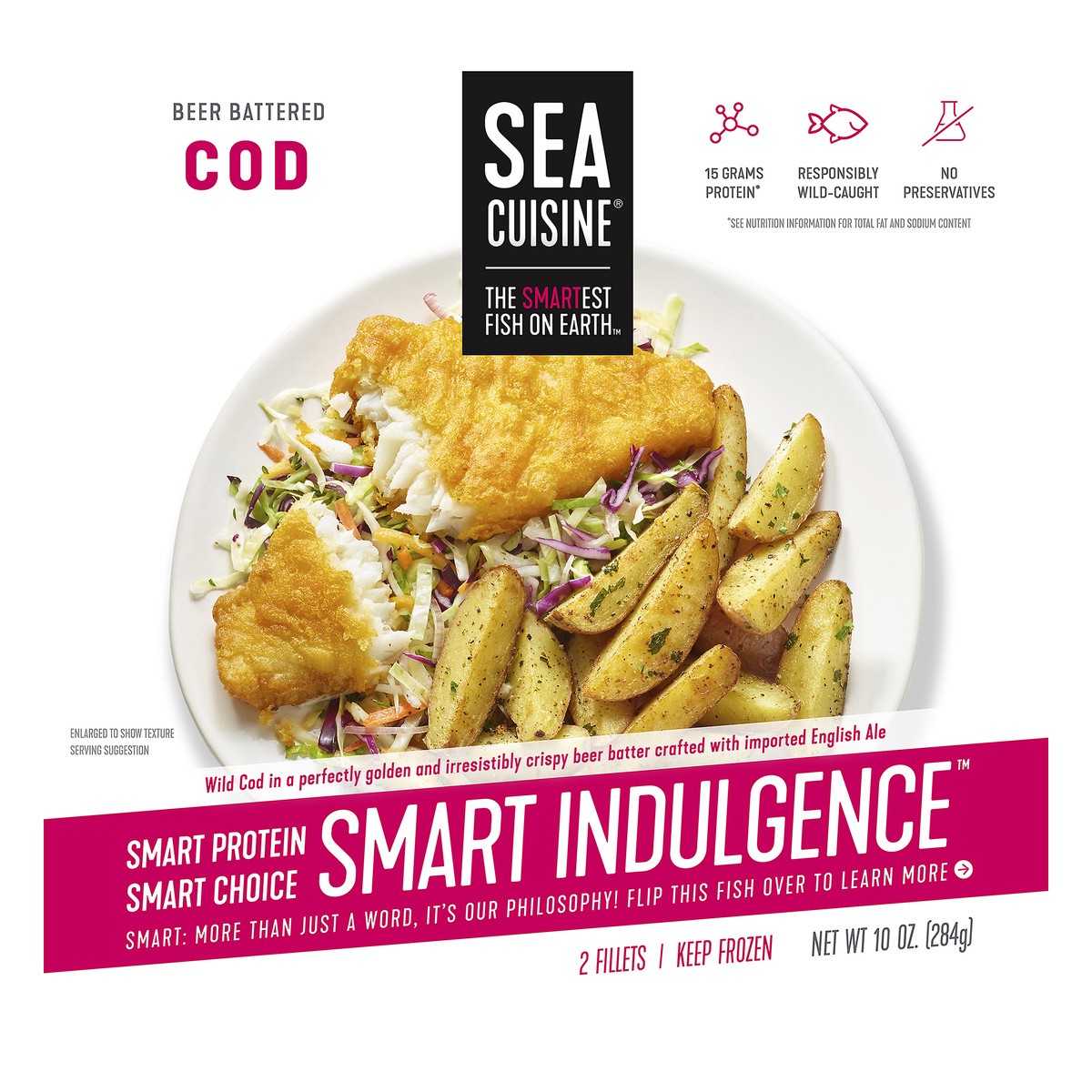 slide 11 of 11, Sea Cuisine Smart Indulgence Beer Batter Cod Fillets 2 ea, 10 oz