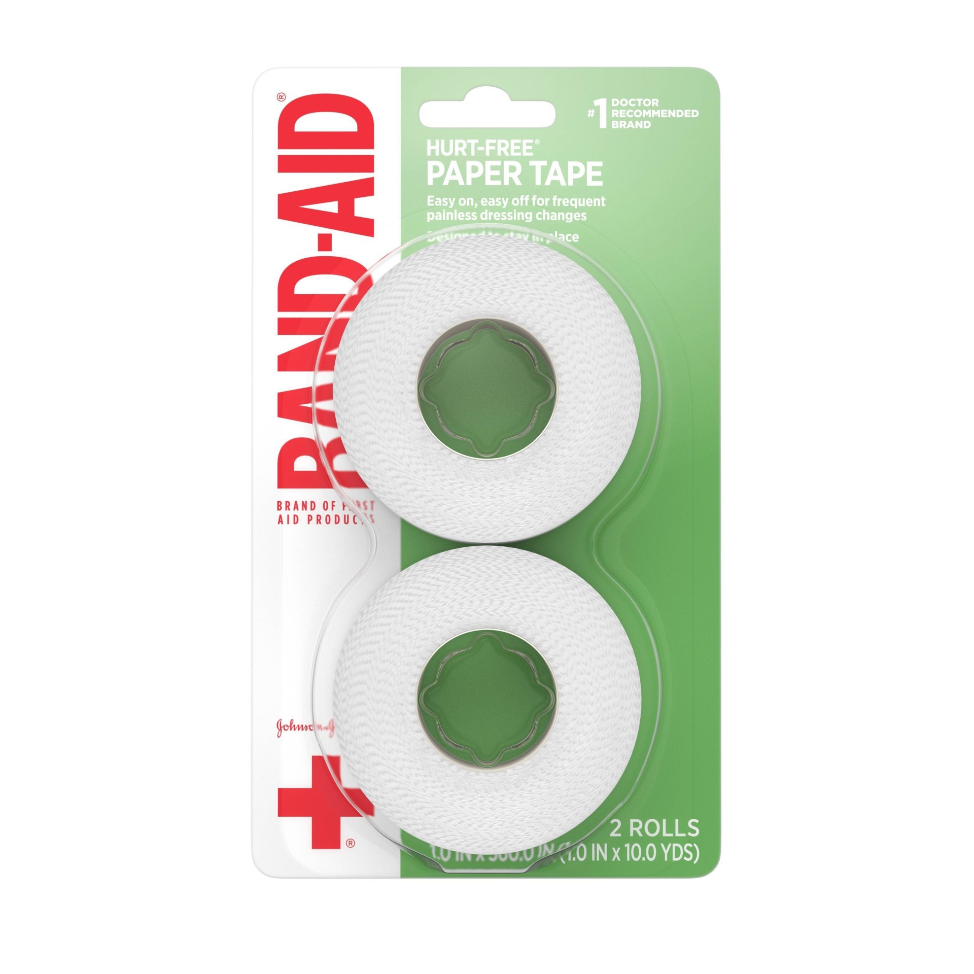 slide 1 of 8, Band-Aid Band Aid Brand of First Aid Products Hurt Free Paper Tape - 20yds, 1 ct