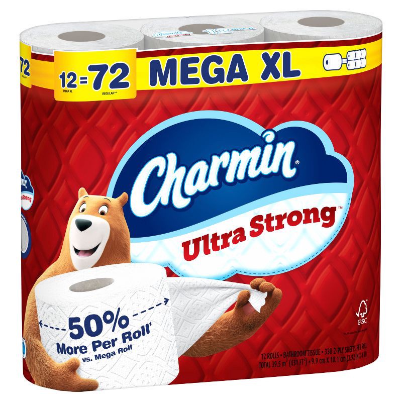 slide 16 of 16, Charmin Ultra Strong Toilet Paper - 12 Mega XL Rolls, 1 ct
