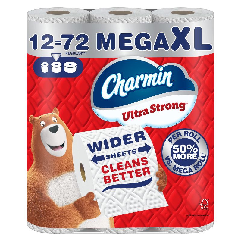slide 1 of 16, Charmin Ultra Strong Toilet Paper - 12 Mega XL Rolls, 12 rolls