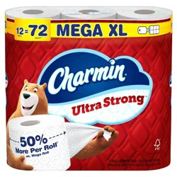 Charmin Ultra Strong Toilet Paper - 12 Mega XL Rolls: 330 Sheets per Roll