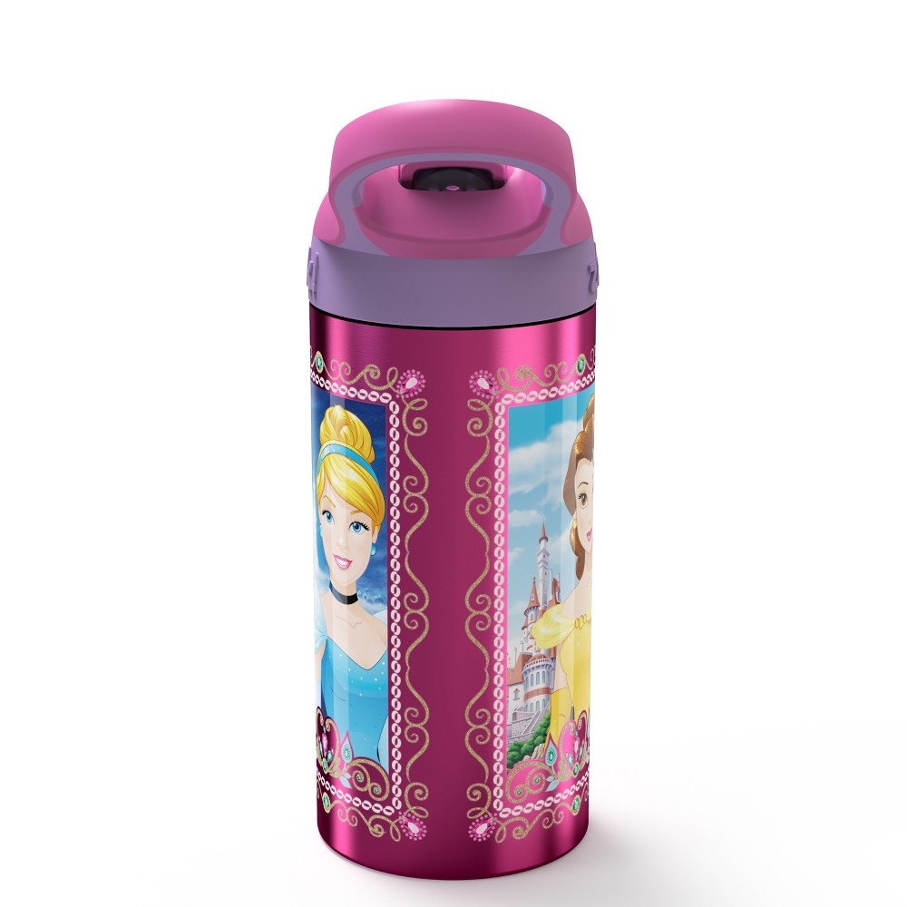 slide 3 of 3, Disney Princess 19.5oz Stainless Steel Water Bottle Pink/Purple - Zak Designs, 19.5 oz