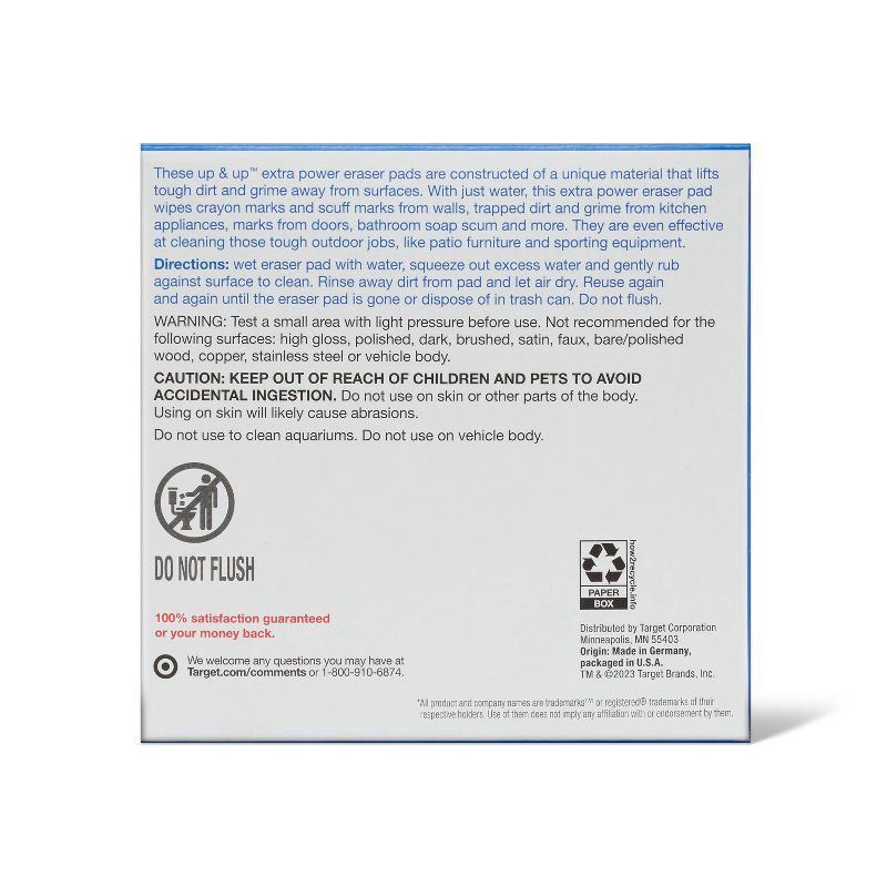 slide 3 of 3, Extra Power Eraser Pads - 4ct - up&up™, 4 ct