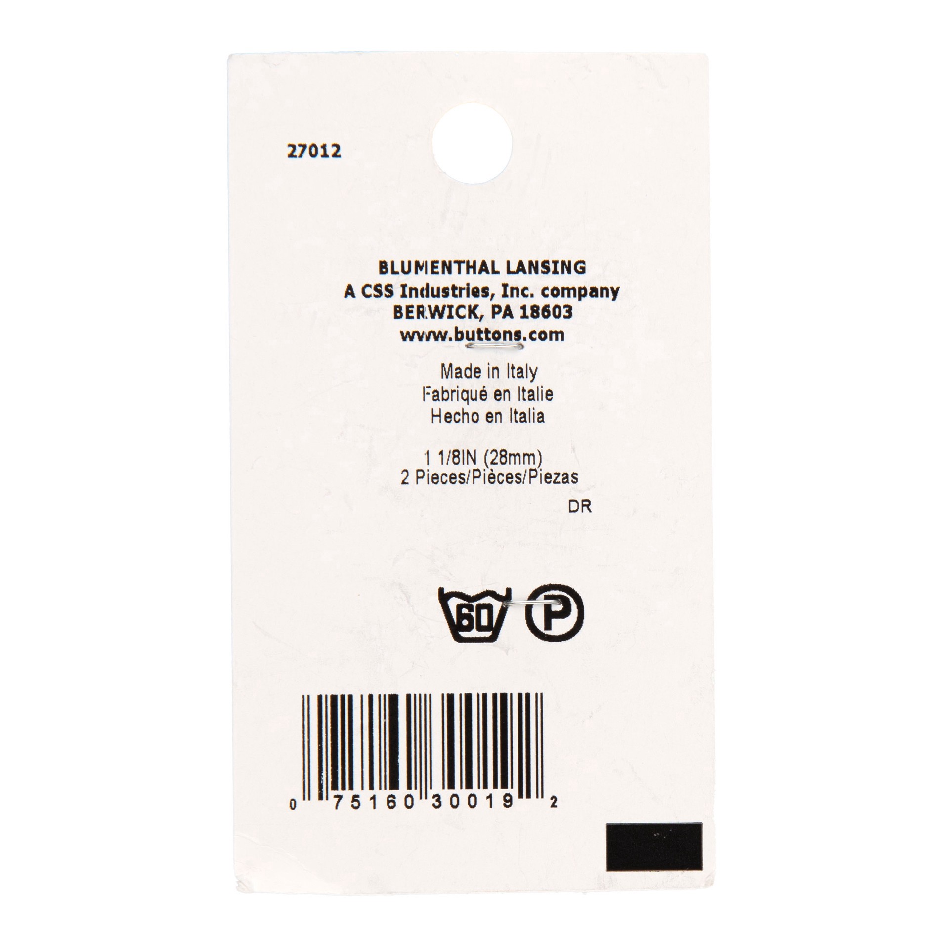 slide 3 of 3, Blumenthal Lansing Lamode 1 1/8" Hammered Gold Shank Buttons, 2ct., 2 ct