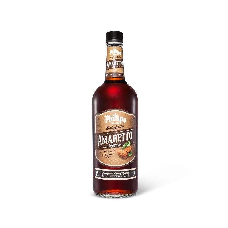 slide 1 of 1, Phillips Amaretto Liqueur - 1L Bottle, 1 liter