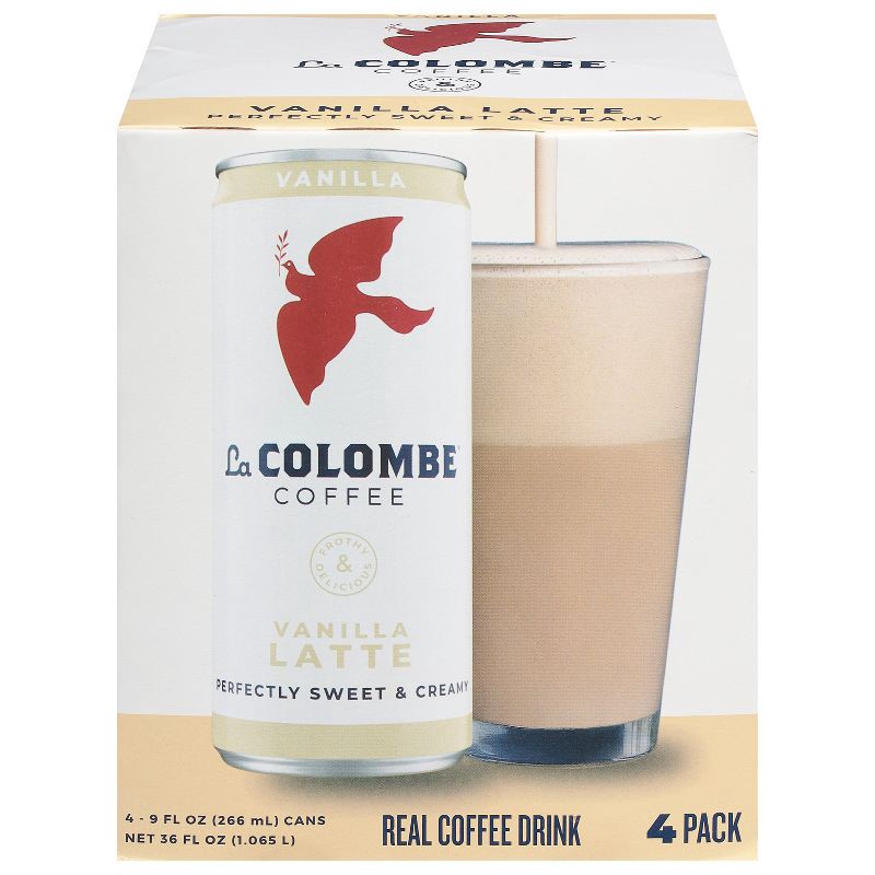 slide 1 of 11, La Colombe Draft Latte Vanilla - 4pk/9 fl oz Cans, 4 ct; 9 fl oz