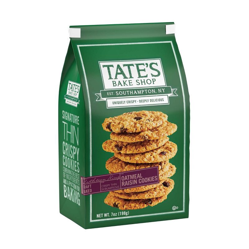 slide 8 of 13, Tate's Bake Shop Oatmeal Raisin Cookies - 7oz, 7 oz