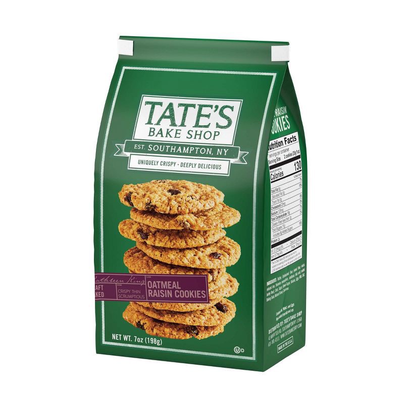 slide 11 of 13, Tate's Bake Shop Oatmeal Raisin Cookies - 7oz, 7 oz