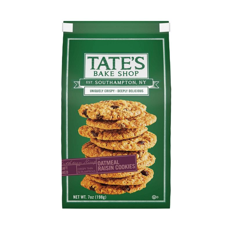 slide 1 of 13, Tate's Bake Shop Oatmeal Raisin Cookies - 7oz, 7 oz