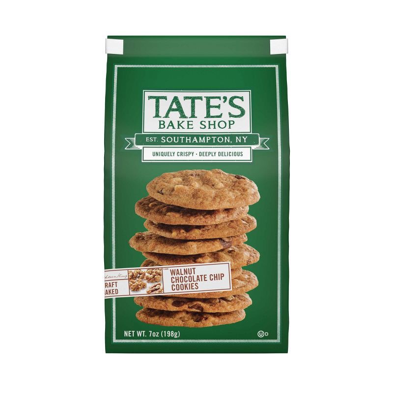 slide 1 of 11, Tate's Bake Shop Walnut Chocolate Chip Cookies - 7oz, 7 oz