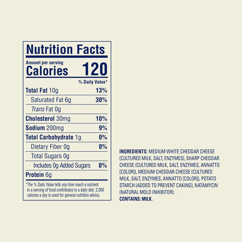 slide 5 of 5, Tillamook Farmstyle Triple Cheddar Shredded Cheese - 8oz, 8 oz