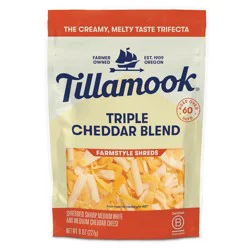 Tillamook Farmstyle Triple Cheddar Shredded Cheese - 8oz