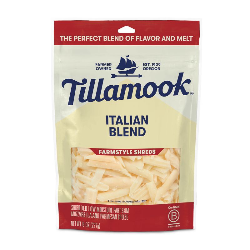 slide 1 of 5, Tillamook Italian Cheese Blend Shredded Cheese - 8oz, 8 oz