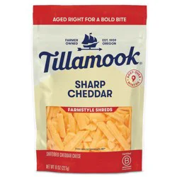 Tillamook Farmstyle Sharp Cheddar Shredded Cheese - 8oz