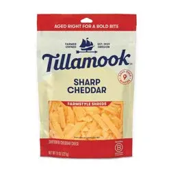 Tillamook Farmstyle Sharp Cheddar Shredded Cheese - 8oz