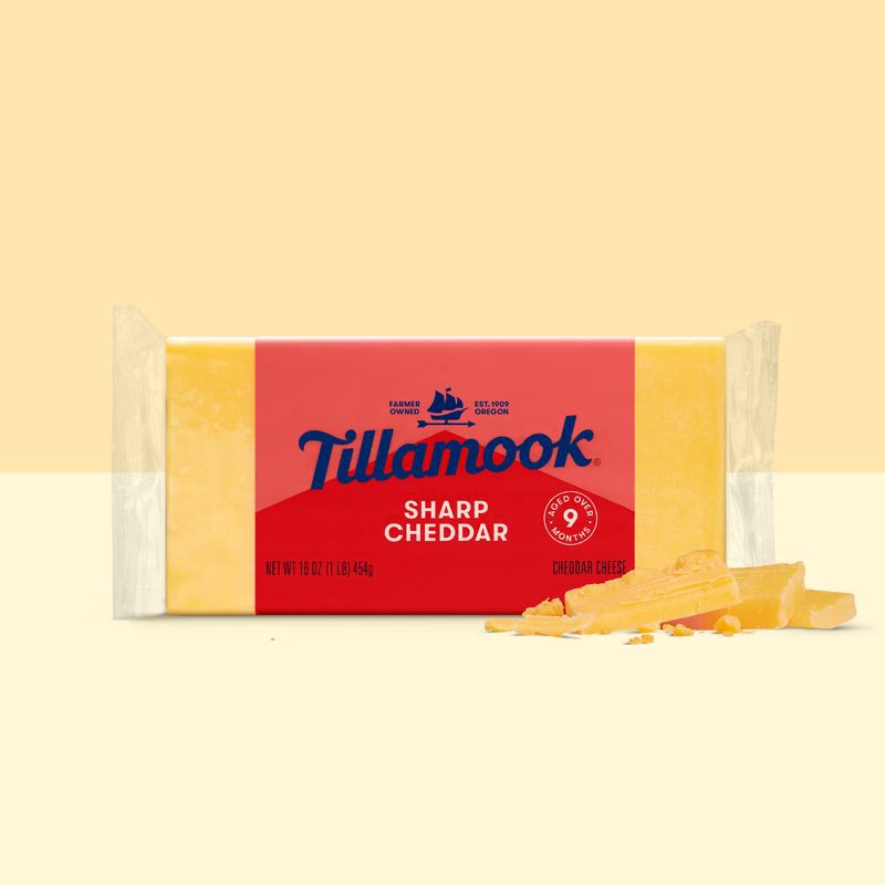 slide 2 of 9, Tillamook Sharp Cheddar Cheese Block - 16oz, 16 oz