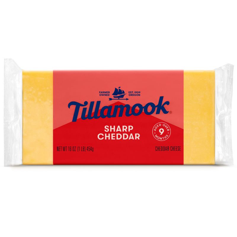 slide 1 of 9, Tillamook Sharp Cheddar Cheese Block - 16oz, 16 oz