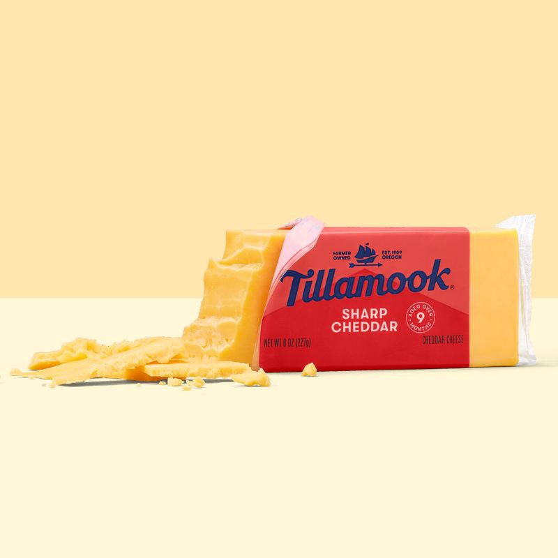 slide 2 of 9, Tillamook Sharp Cheddar Cheese Block - 8oz, 8 oz