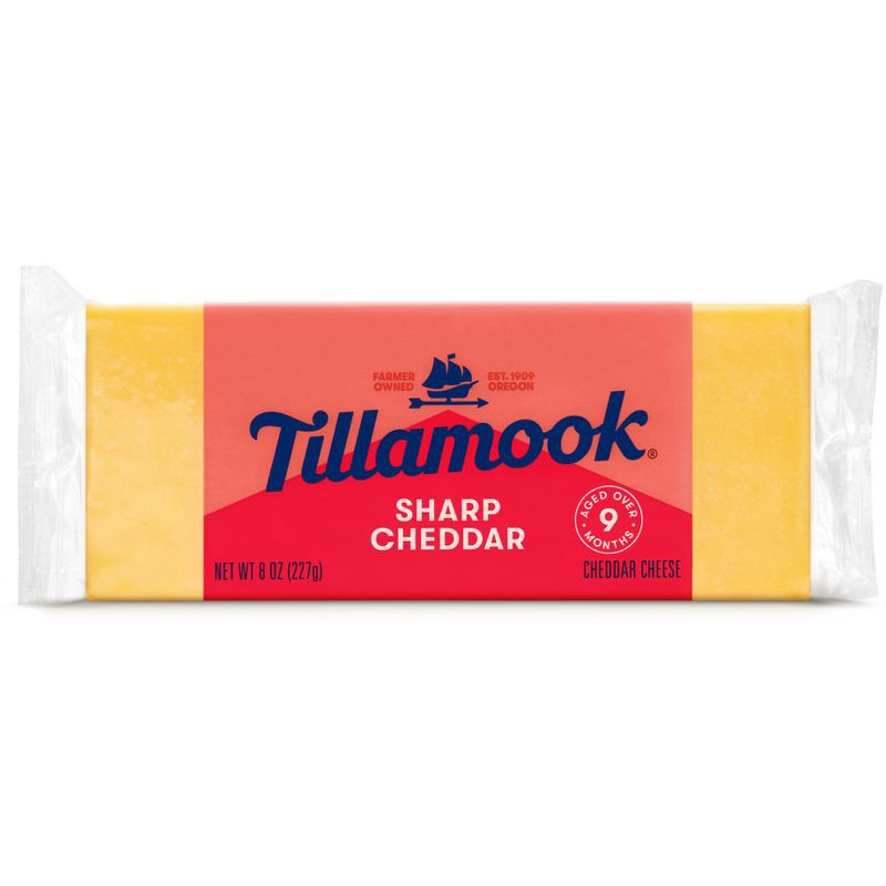 slide 1 of 4, Tillamook Sharp Cheddar Cheese Block - 8oz, 8 oz