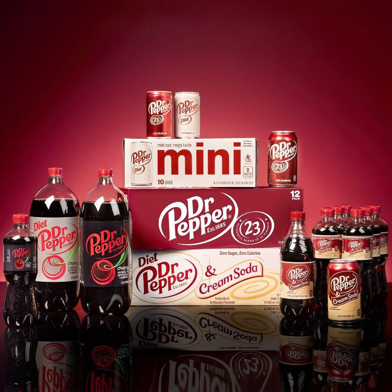 slide 6 of 7, Dr Pepper Soda - 10pk/7.5 fl oz Mini Cans, 10 ct; 7.5 fl oz