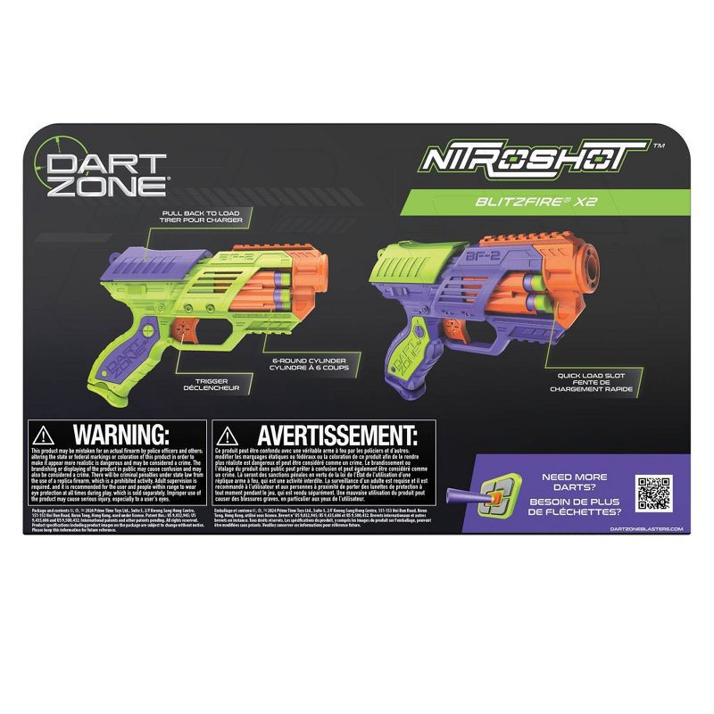 slide 5 of 7, Dart Zone Covert Ops Dart Zone Nitroshot Blitzfire 2pk Dart Blasters, 2 ct