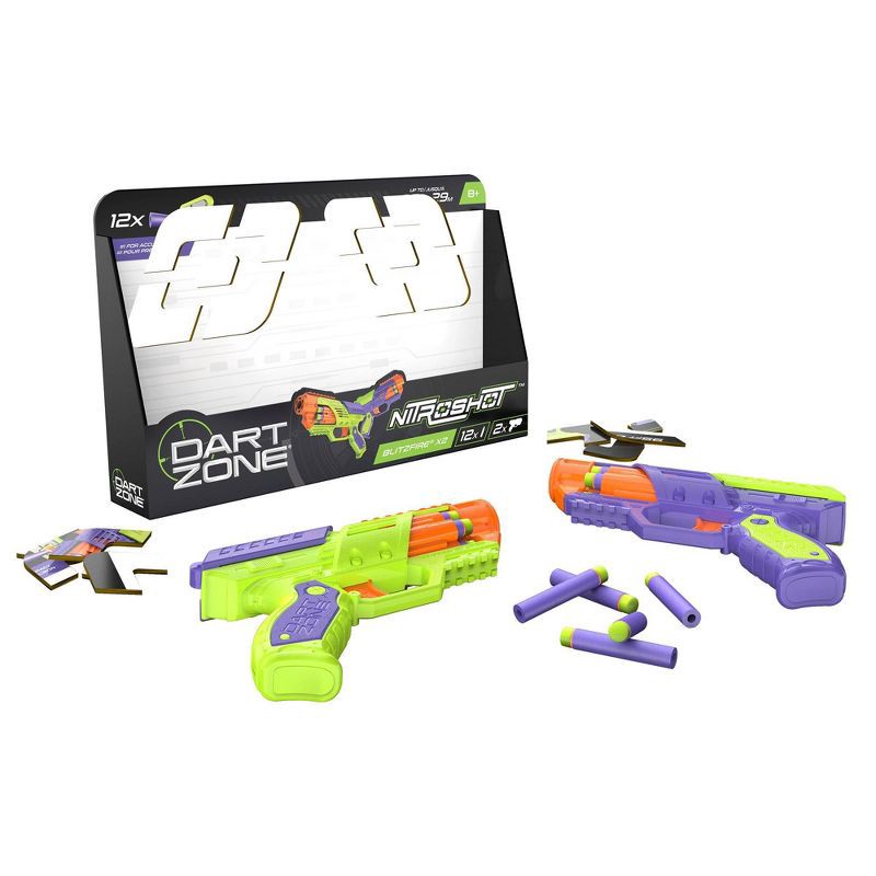 slide 6 of 7, Dart Zone Covert Ops Dart Zone Nitroshot Blitzfire 2pk Dart Blasters, 2 ct