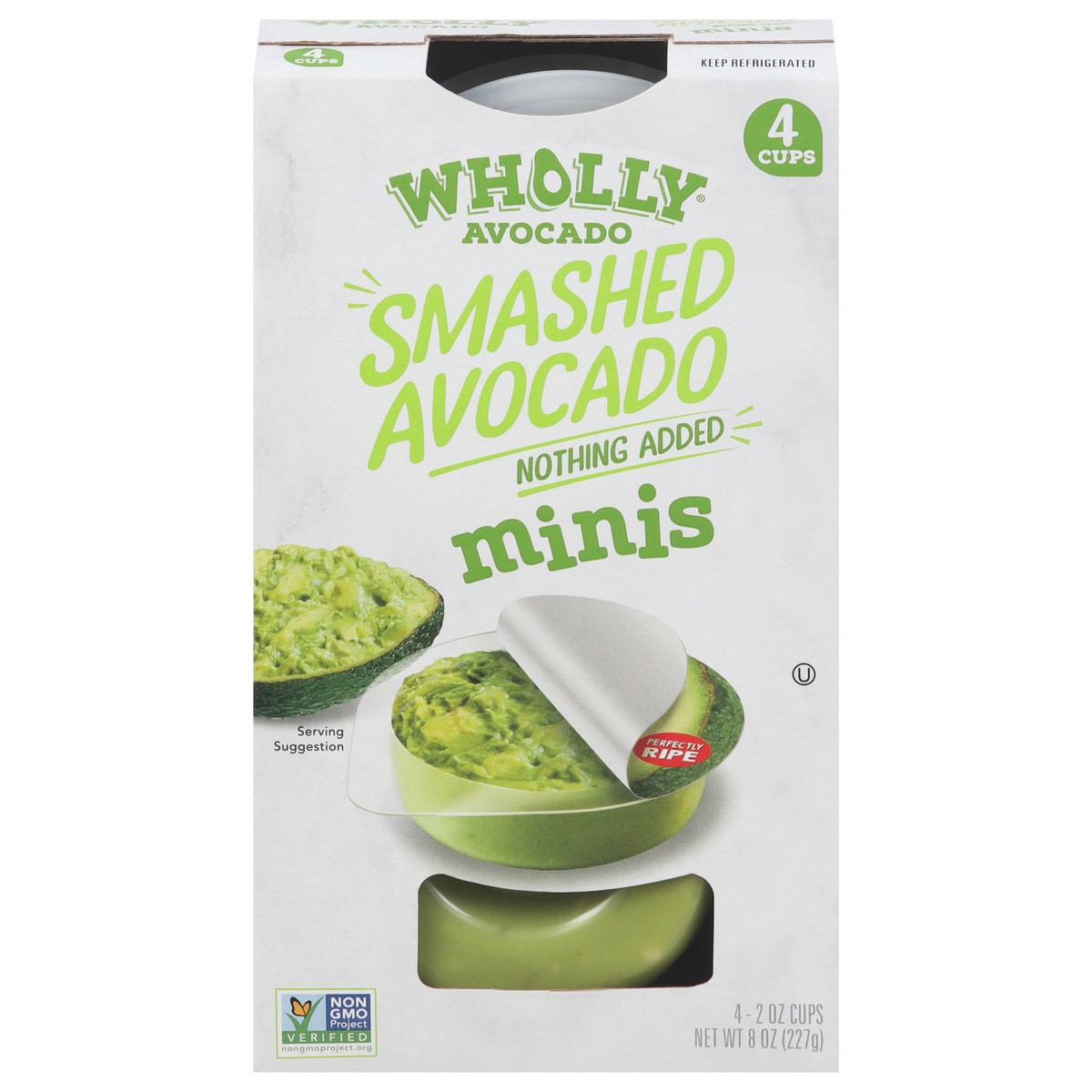 slide 1 of 11, Wholly Avocado Smashed Avocado Minis 4 - 2 oz Cups, 4 ct