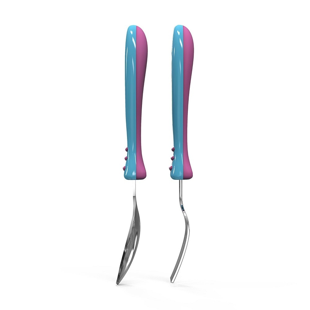 slide 3 of 5, Peppa Pig Kids 2pc Silverware Set Blue/Pink - Zak Designs, 2 ct