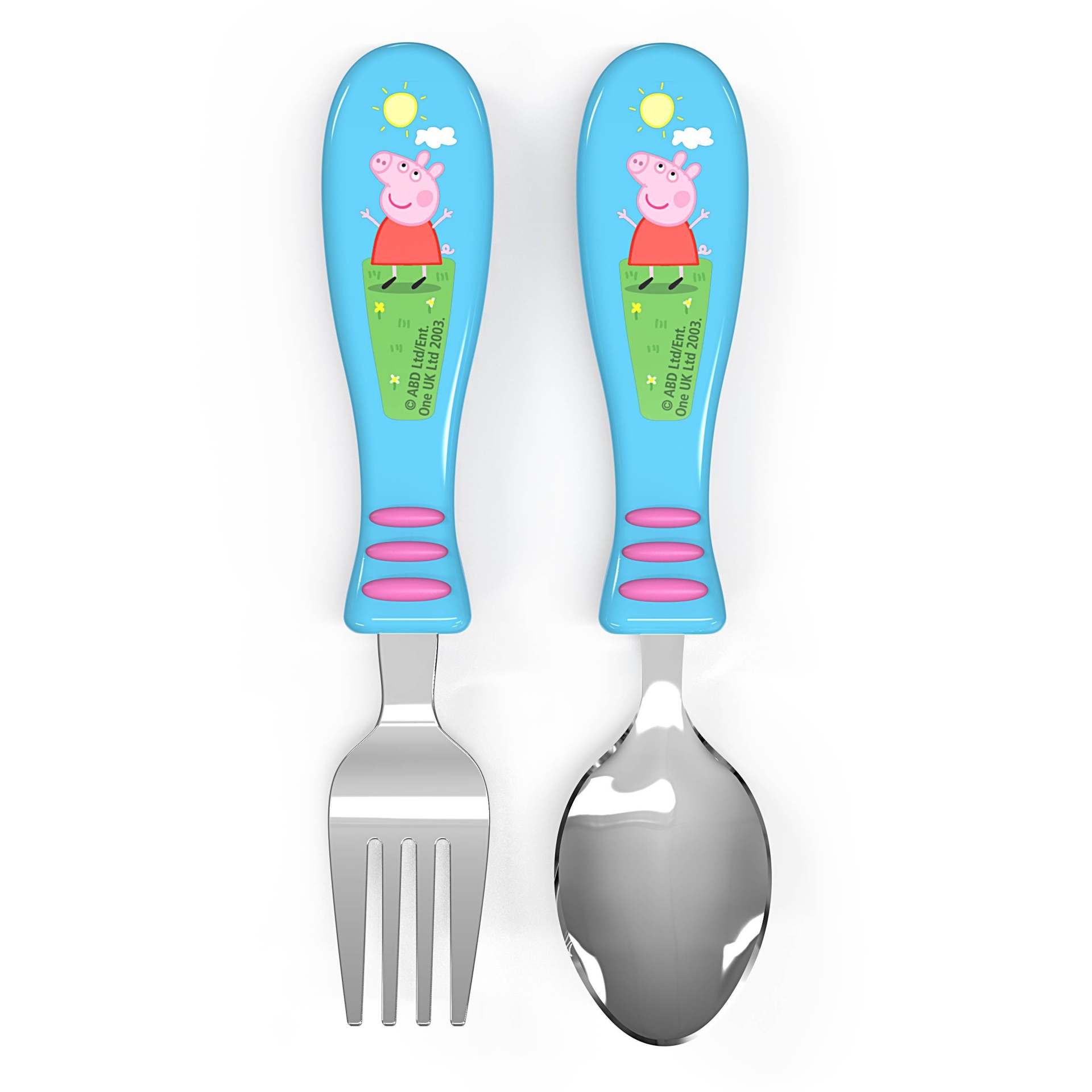 slide 1 of 5, Peppa Pig Kids 2pc Silverware Set Blue/Pink - Zak Designs, 2 ct